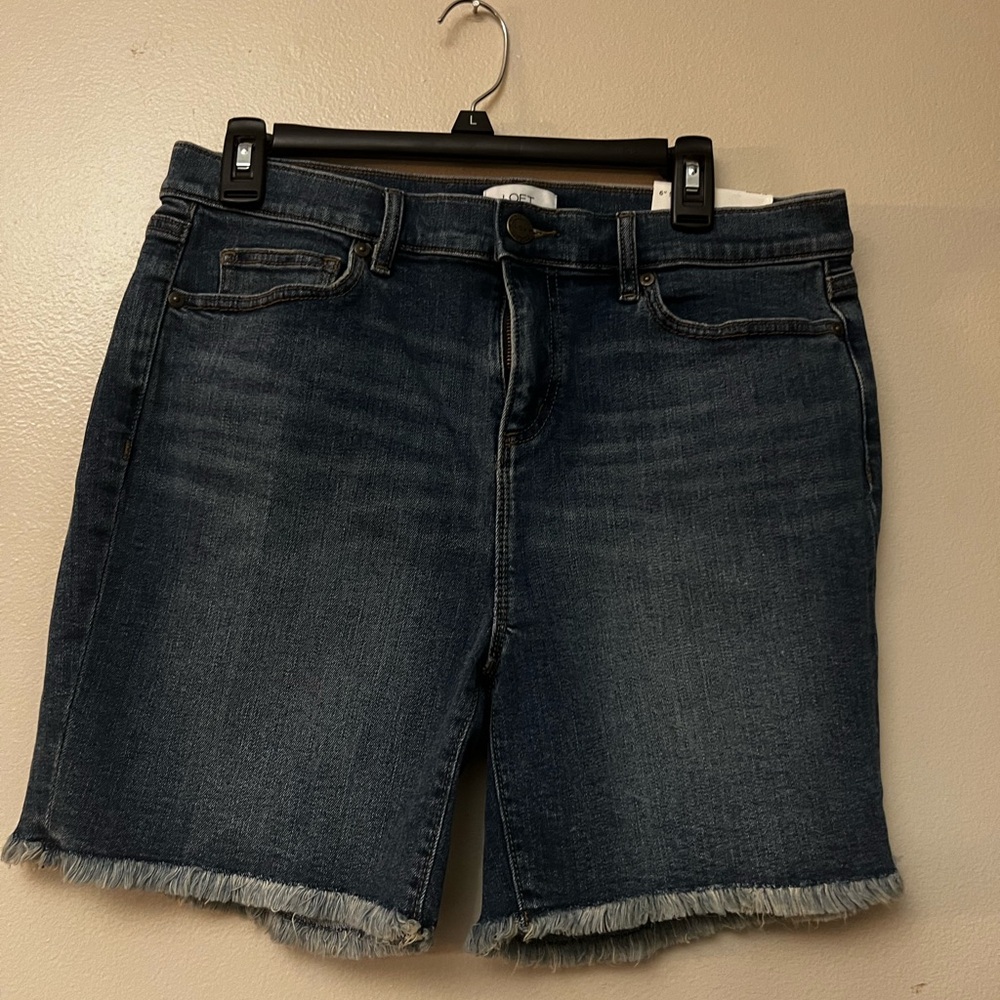 Loft, 6 in, denim, shorts
